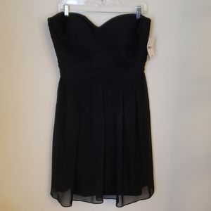 Womens Strapless Black Dress